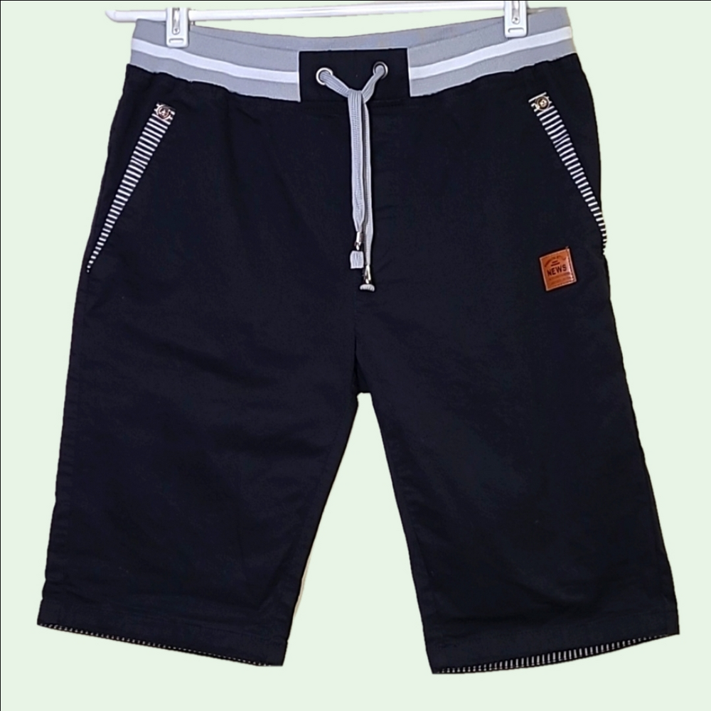 Fashion Style black and white swim trunks. Sz. S